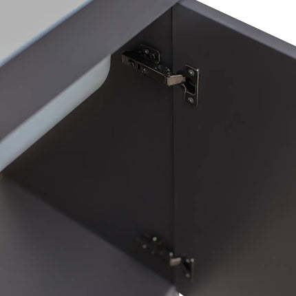 Mobile Lavatoio in legno Nobilitato Nero con uno sportello e pilozzo lavabo in resina x lavanderia bagno