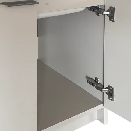 Mobile Lavatoio Tortora Vasca Ceramica L60 x P50 Due Ante Legno Nobilitato Già Montato