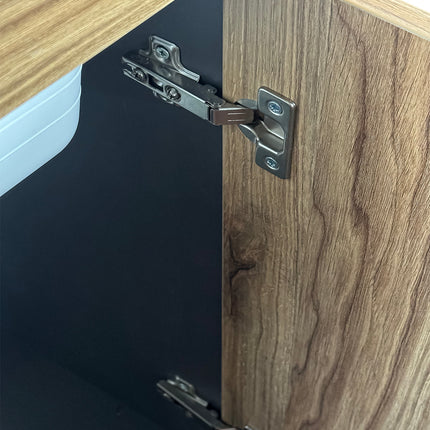 Mobile Lavatoio in legno Nobilitato Rovere e Grigio con sportello e pilozzo lavabo in resina x lavanderia bagno